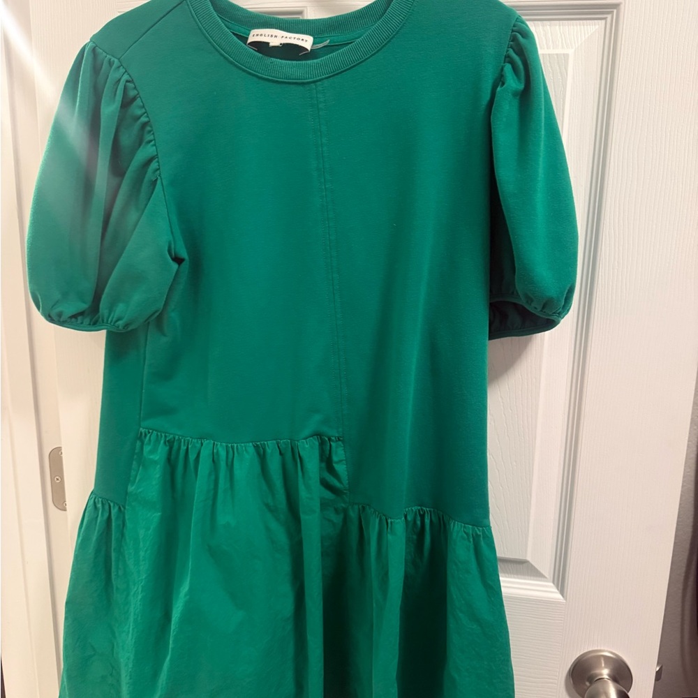English Factory Vibrant Green Kids Dress